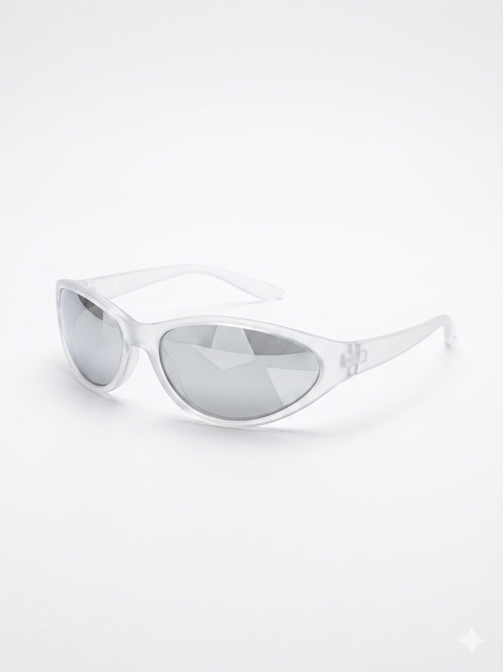 ASOS Clear Frame Sunglasses with Silver Lenses
